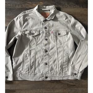 Women’s Levi Strauss 90’s Trucker Jacket Relaxed Fit Large Khaki Tan